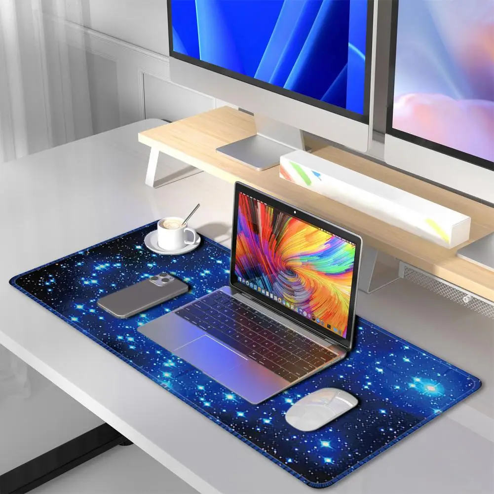 Tapis de souris imprimé ciel étoilé pour bureau de jeu, tapis de souris confortable, bonne élasticité, haute élasticité, SAP, fatigue à la main