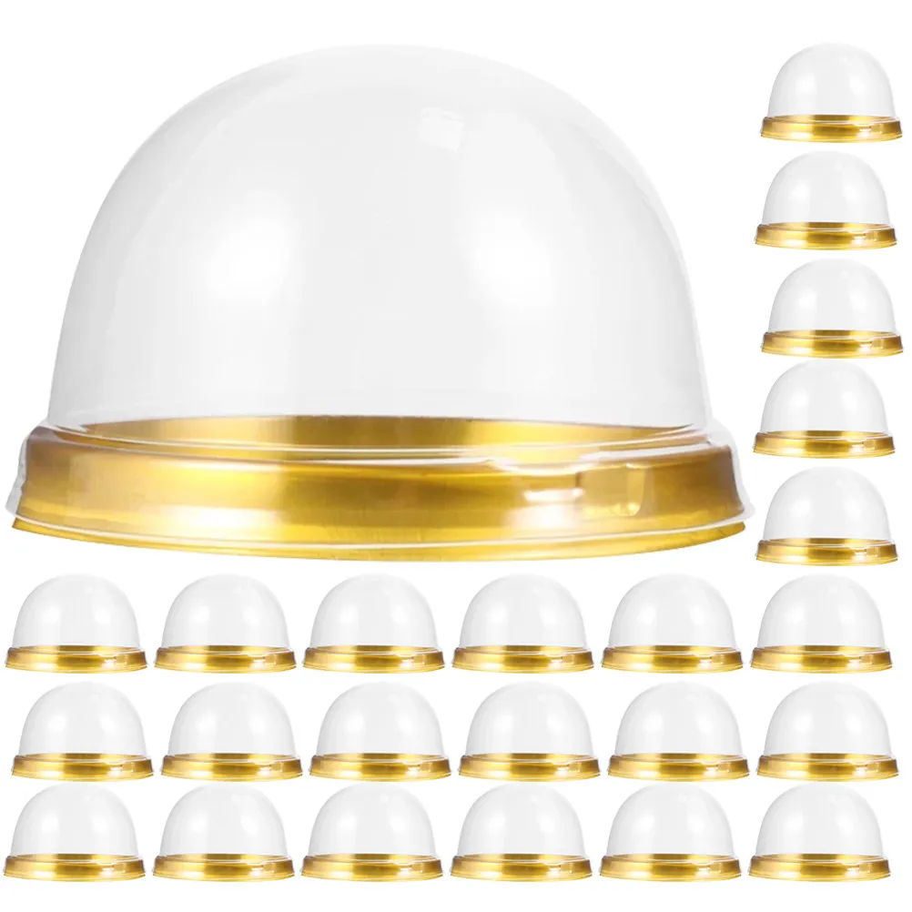 

150Pcs Egg Yolk Pastry Packaging Boxes Clear Round Dessert Containers with Lid Slot Seal for Cupcakes Mooncakes Cheesecake