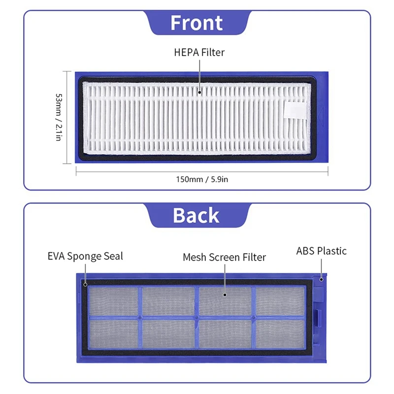 مكنسة كهربائية روبوت بفلتر HEPA ، فرشاة رئيسية وجانبية ، قطع غيار ، ملحقات ، متوافقة مع Eufy L70