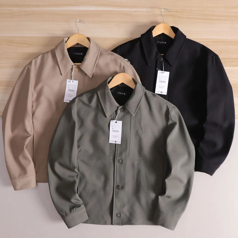 

Busin Casual Men's Jaet Premium Quali Smooth Ironing Autumn Workwear Sle Casual Outerwear Trendy Polyester Fiber