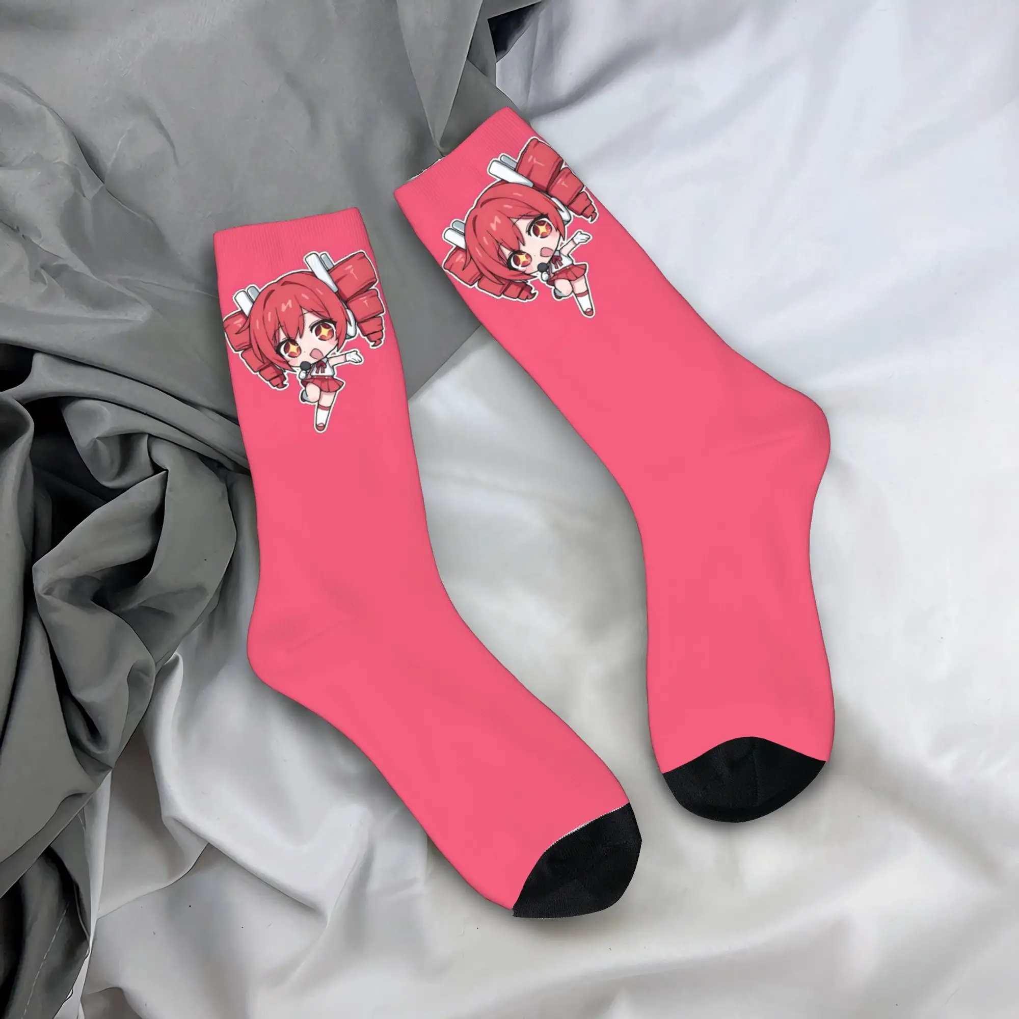 Kasane Teto Tiny Chibi Manga Socks Winter  Stockings Modern Unisex Men Quality Socks Pattern Outdoor Non Slip Socks
