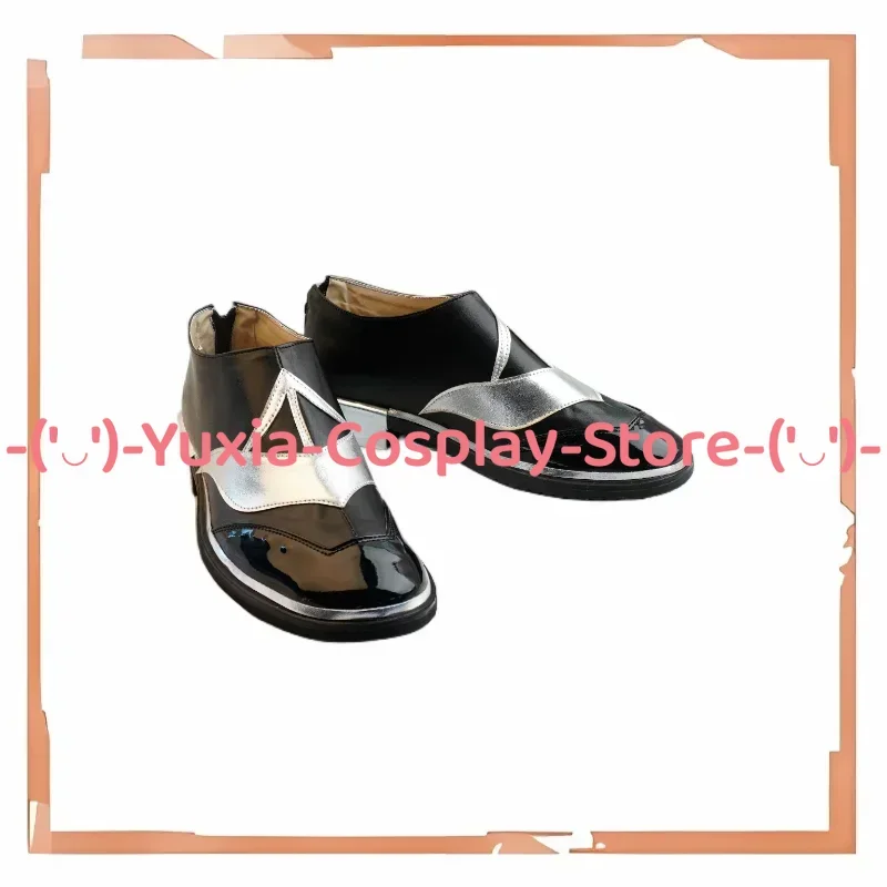 유샤이아코스프레! Genshin Impact 알베도 코스프레 신발 애니메이션 게임 캐릭터 소품 PU 가죽 부츠 할로윈 카니발 파티 의상