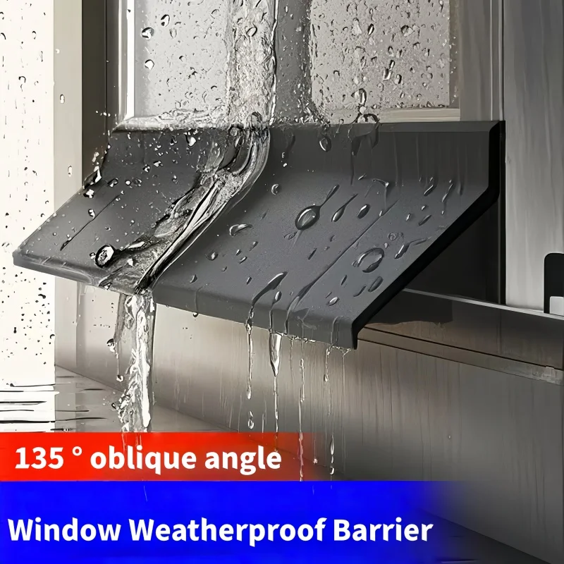 1-5Meter Window Rubber Water Blocking Bars Sliding Window Waterproof Bar Rainproof Water Backflow Sealing Strip Diversion Plate
