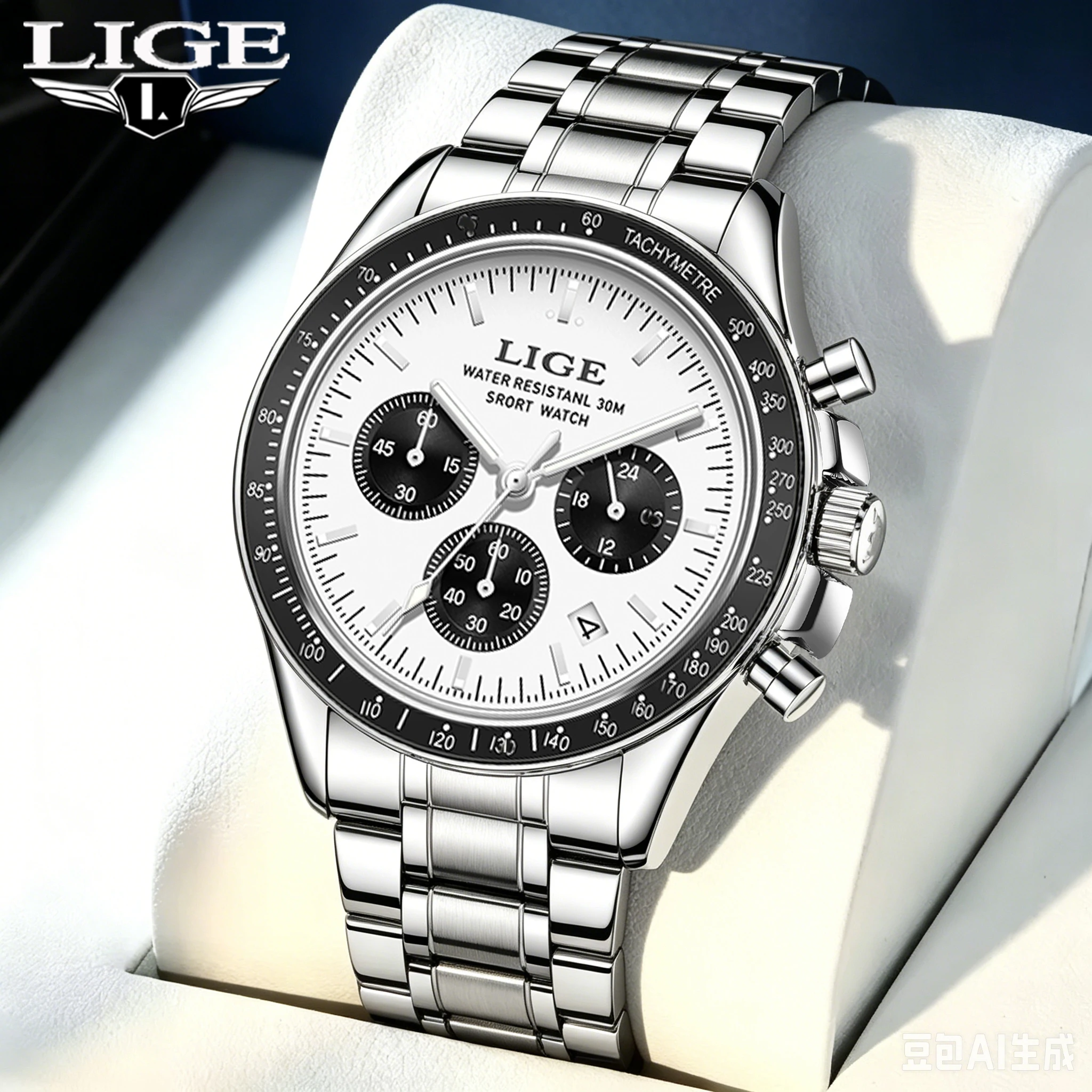 

LIGE Men Watches Luminous Calendar Business Quartz Watch Mens Top Brand Luxury Sport Waterproof Stainless Steel Man Wristwatches