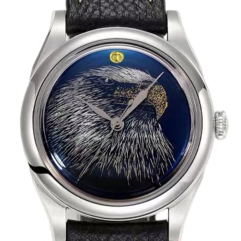 

Private Custom HUASUO Huasuo Large Paint Gold Craft Mechanical Watch High-end Light Luxury Men