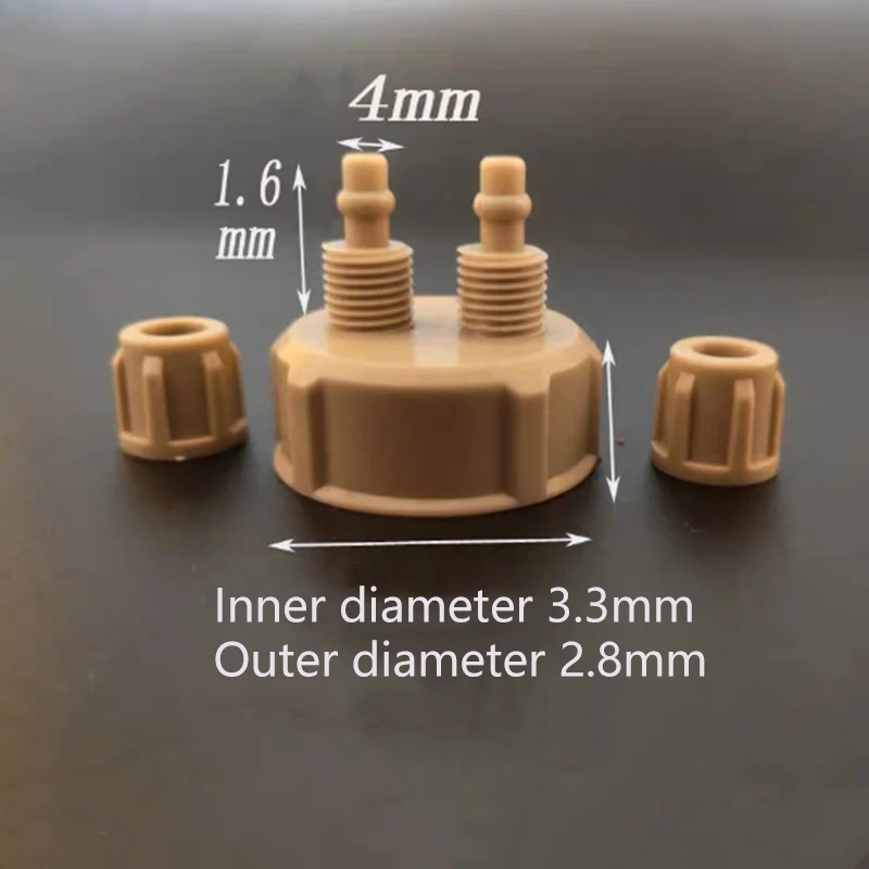 수족관 다기능 DIY CO2 시스템 키트, 물고기 탱크, 이산화탄소, DIY 반응기, 빠른 나사 캡, 발생기 병 뚜껑, 2 개