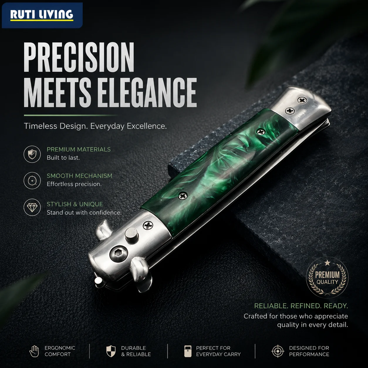 RUTI Steel - Couteau de poche - Edc Carry Knife avis et prix