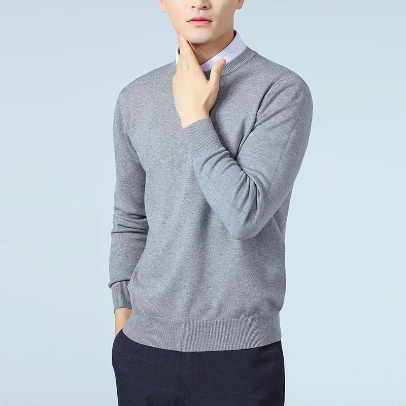 The new men's casual crewneck sweater for autumn and winter can be selected in a variety of colors and matched at will