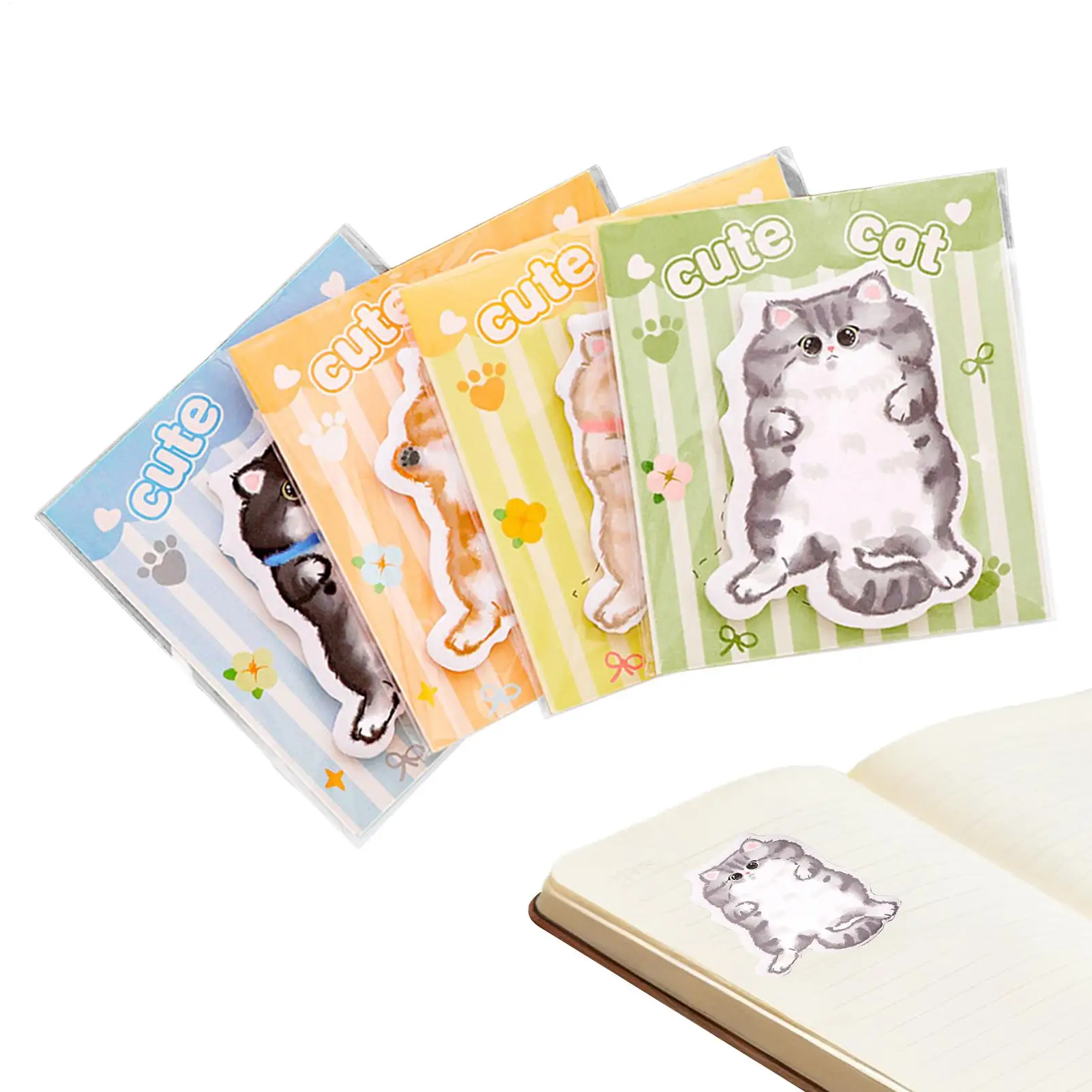 

Симпатичные стикеры с котиками, блокноты для заметок, канцелярские товары, многоразовые стикеры для детей, взрослых, учителей, студентов, офиса, бизнеса, колледжа