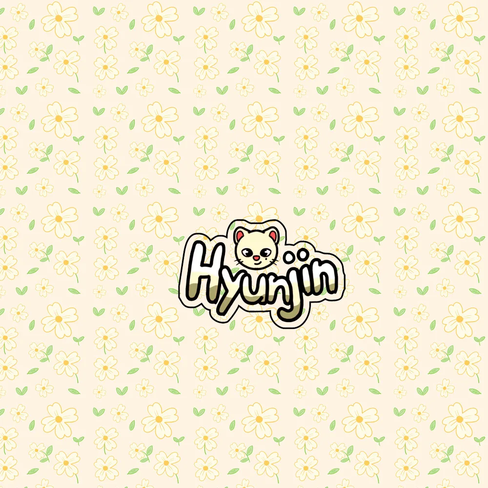 Skz Cute Animal Image Cartoon Style Pins Brooches Kpop Name Accessories Fan Gifts Stray Goods Felix Leekonw Hyunjin Seungmin I.N view 4