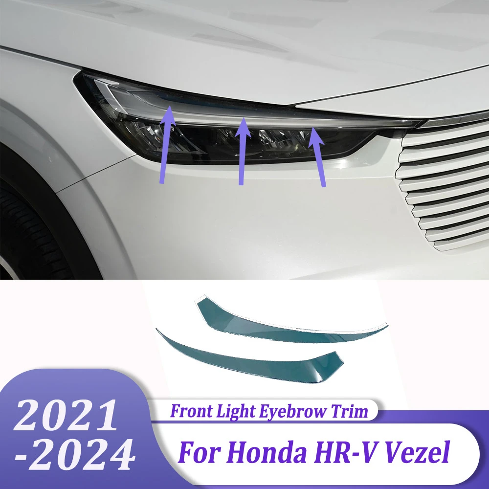 

Автомобильные аксессуары, хромированная передняя фара, лампа для бровей, накладка, наклейка, украшение для Honda HR-V Vezel 2021 2022 2023 2024
