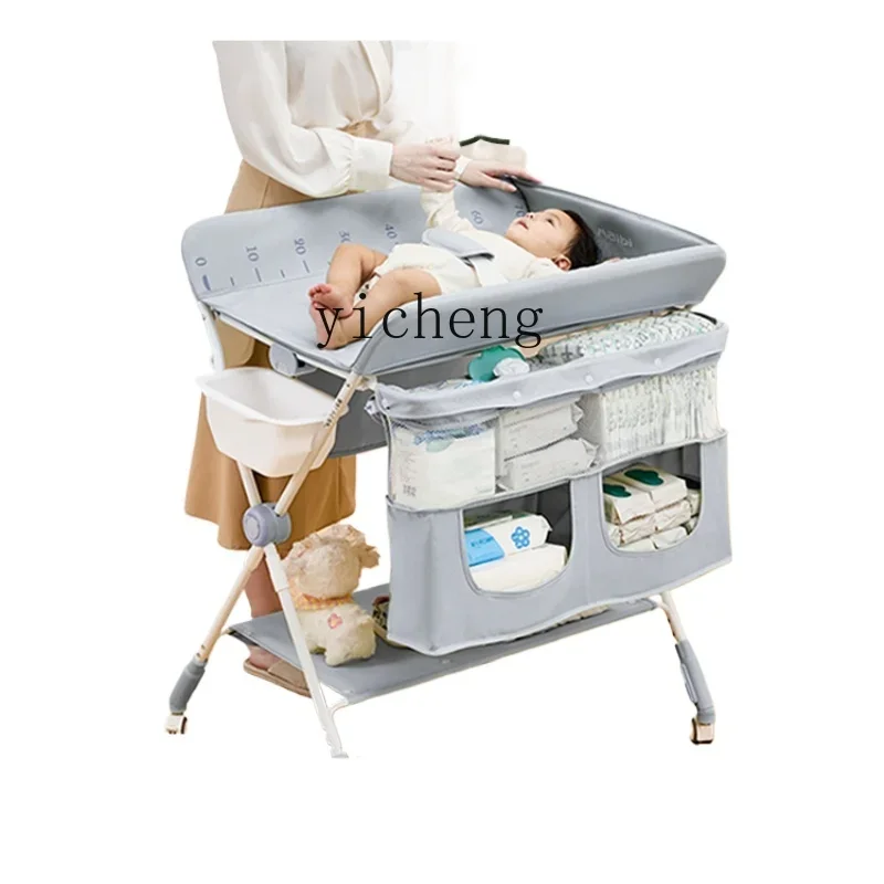 

Tqh Diaper-Changing Table Baby Care Desk Bath Integrated Baby Diaper Changing Nursing Table Foldable Removable Baby Care Table