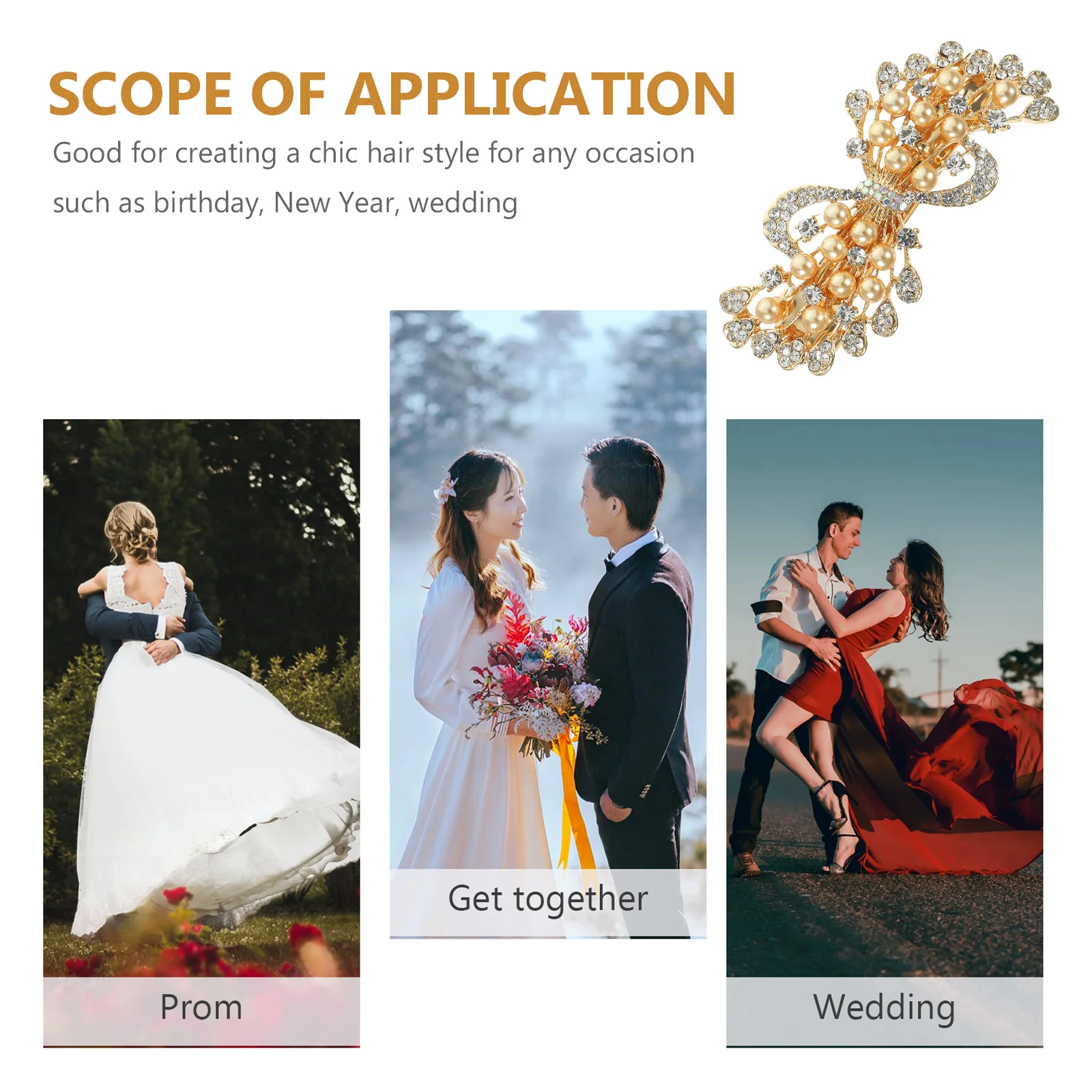 مشبك شعر نسائي لؤلؤي دبوس شعر ربيعي كبير دبوس شعر معدني قوي إكسسوارات شعر أنيقة لحفلات الزفاف وأعياد الميلاد دبابيس شعر نسائية