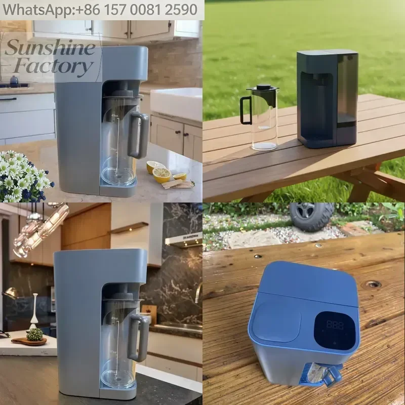 Electric Outdoor Water Purifier System Counter-top Reverse Osmosis Filter Glass Jar Alkaline Water Household Car RV