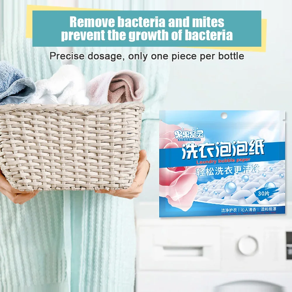 Laundry Tablets Soap 30/120Pcs Strong Decontamination Concentrated Washing Powder Underwear Sheet Clothes Cleaning Detergent