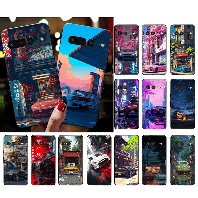 

Phone Case For Google Pixel 10 9 Pro XL 9A 8 7 6 Pro Pixel 8A 7A 6A Pixel 8 7 6 5 Japan Car Anime Case