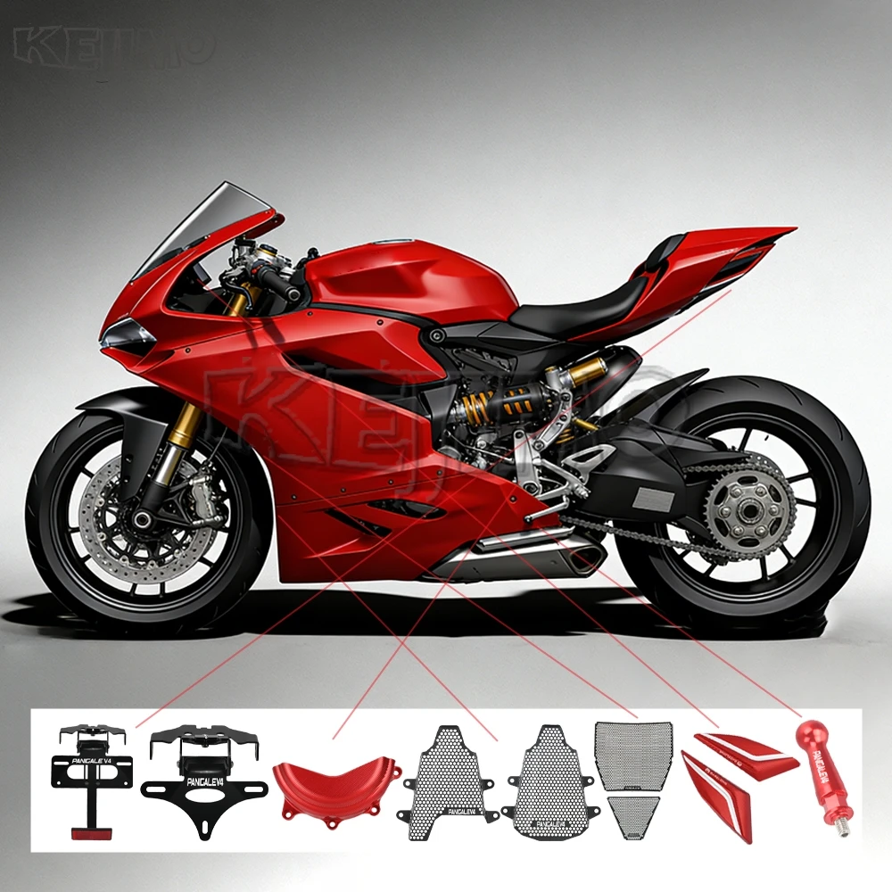 

Fuel Tank Cover Guard FOR DUCATI 2018-2022 Ducati Panigale V4 / V4 R / Superleggera 2020-2021 Left Side Engine Case Guard Slider