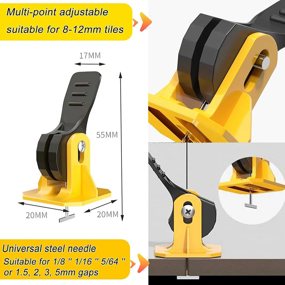 50Pcs Floor Tile Leveling System Clips Spacers for Porcelain Ceramic Tile Laying Wall Fixing Construction Tools Leveler Kit