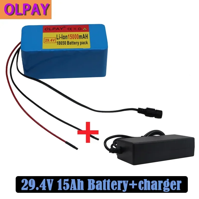 7s3p 24V 15ah Electric bicycle Lithium Ion Battery 29.4V 15000mAh 15A BMS 250W 24V 350W 18650 Battery Pack with BMS