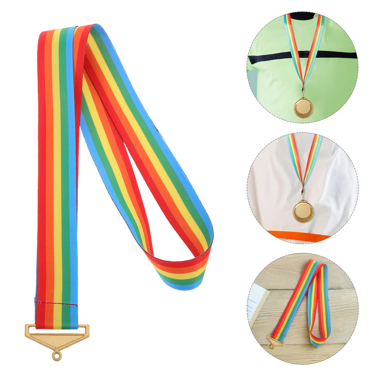 

2Pcs Medal Ribbons Metal Lanyards for Sports Awards Competitions Student Graduates Party Neck Ribbons Prize Holder