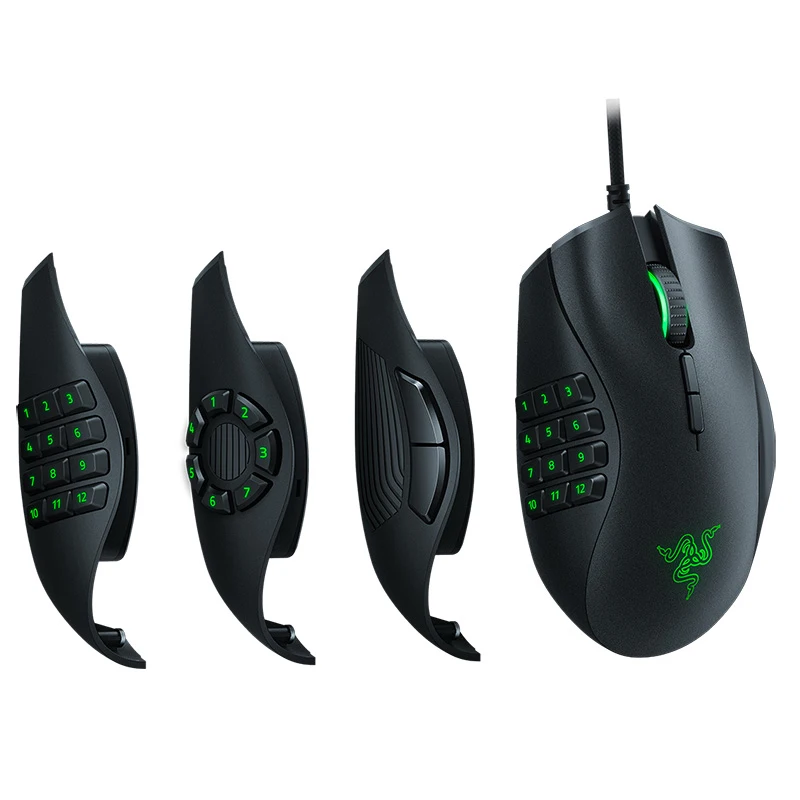 Razer Naga Trinity Gaming Mouse 16000 DPI Optical Sensor Chroma RGB Lighting Interchangeable Side Plate Mechanical Switches