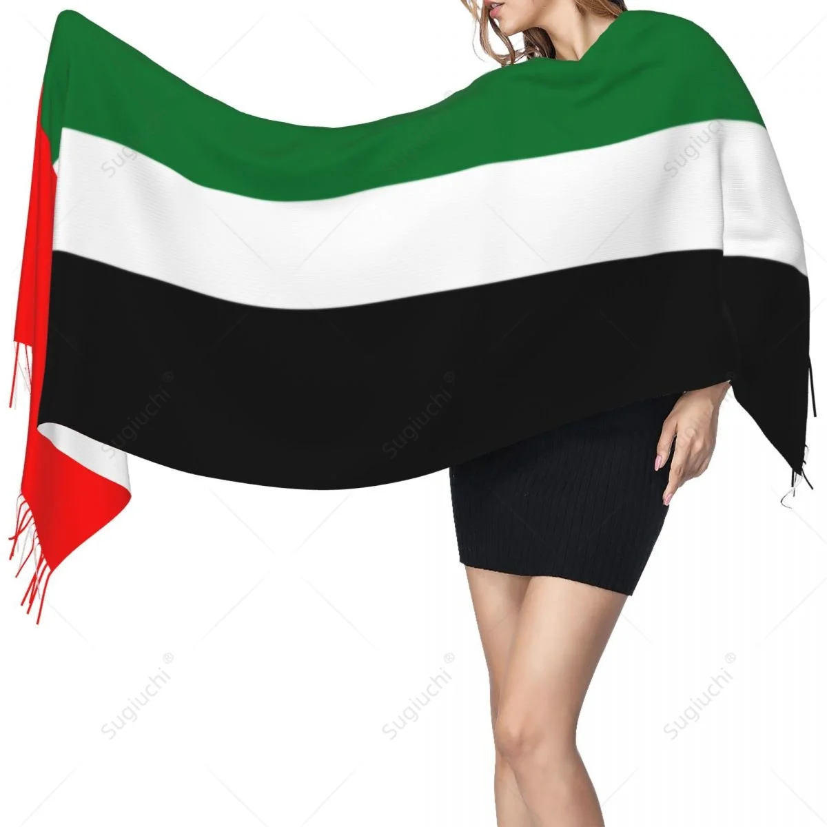 United Arab Emirates Flag Scarf Pashmina Warm Scarves Shawl Wrap Hijab Spring Winter Multifunction Unisex