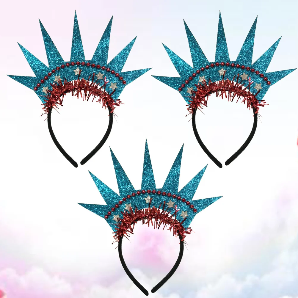 3 قطعة تمثال عقال من التاج الحرية تصميم خفيف الوزن غطاء الرأس للحفلات لأداء ديكور صور الدعائم يوم الاستقلال