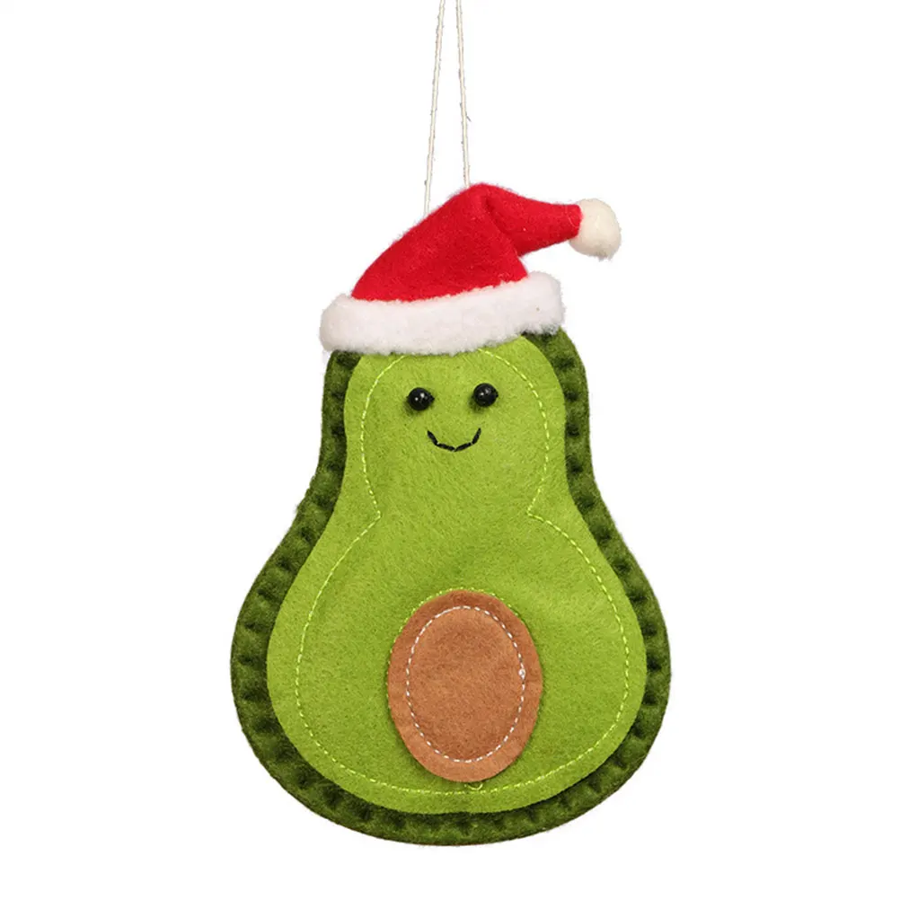 

3Pcs Avocado Inspired Christmas Hanging Pendant Snowman Design Xmas Tree Ornament for Room Home Office Party Decoration
