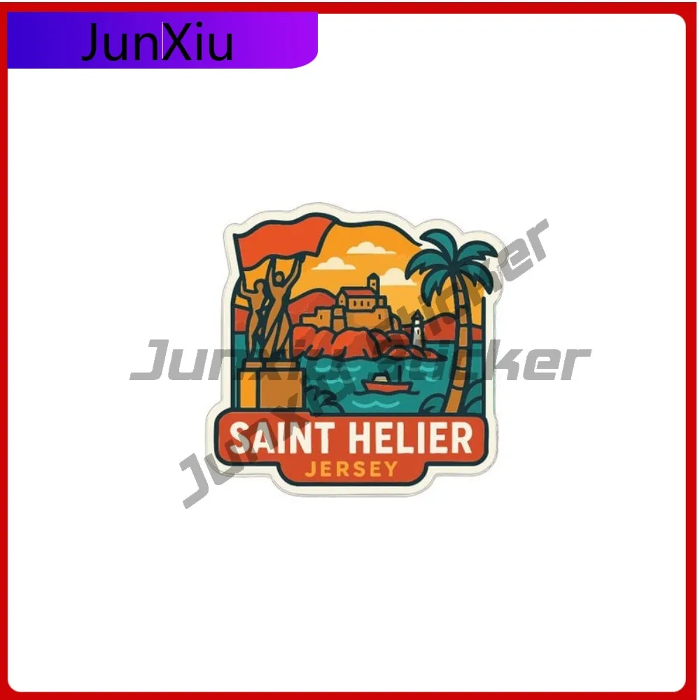 

Saint Helier Jersey City Travel Sticker Vinyl Decal Exterior Accessories Adventure Motorcycle Windshield Guitar Windows Sticker