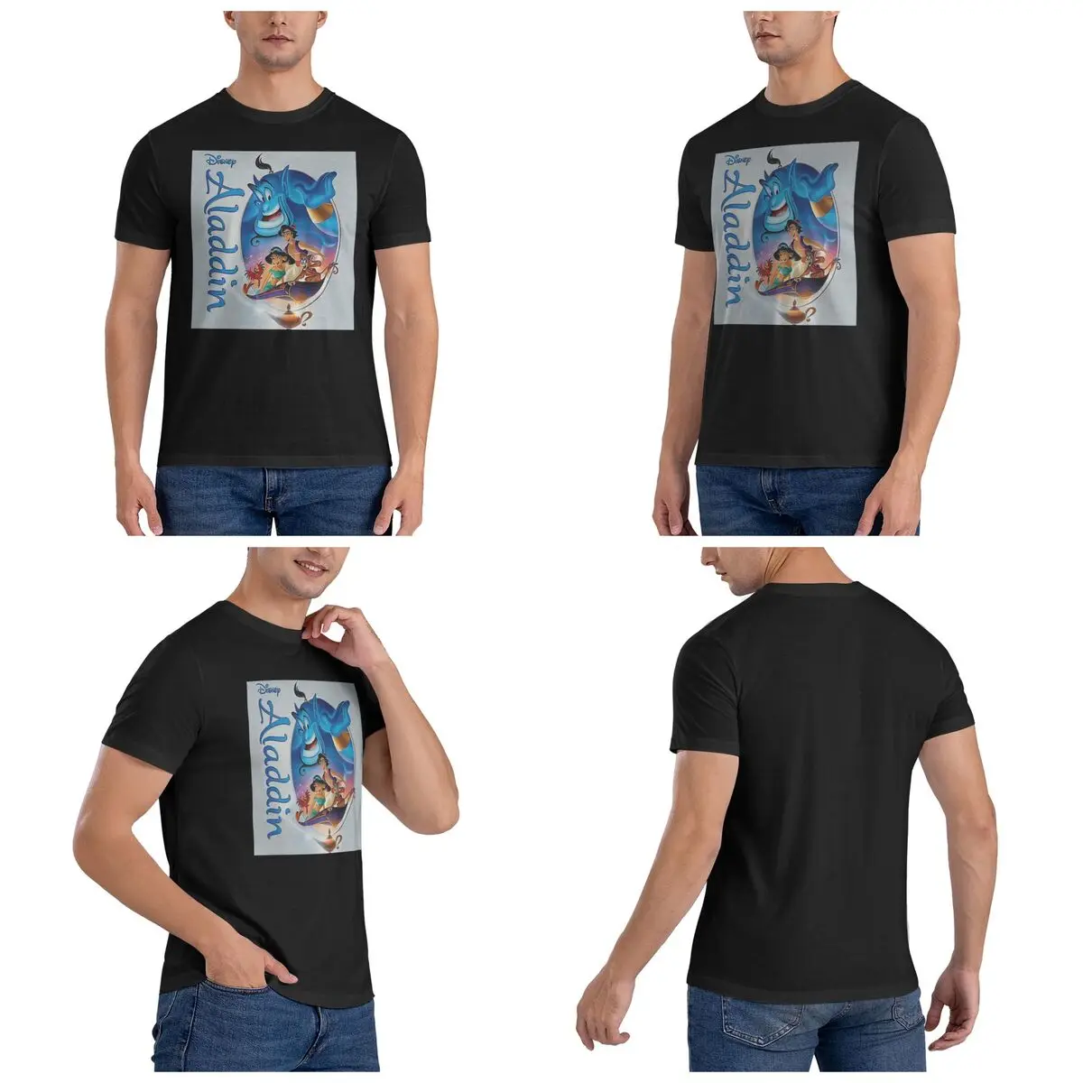 Aladdin T-Shirt for Men Cotton Oversized T Shirts Men's Tees Short O-Neck Summer Clothes Tops S-6XL