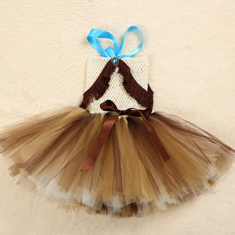 AD1 زي الأميرة الهندية للفتيات شرابات توتو فستان الأطفال أزياء الهالوين للأطفال فتاة فساتين حفلات أعياد الميلاد C5 @ rD ~