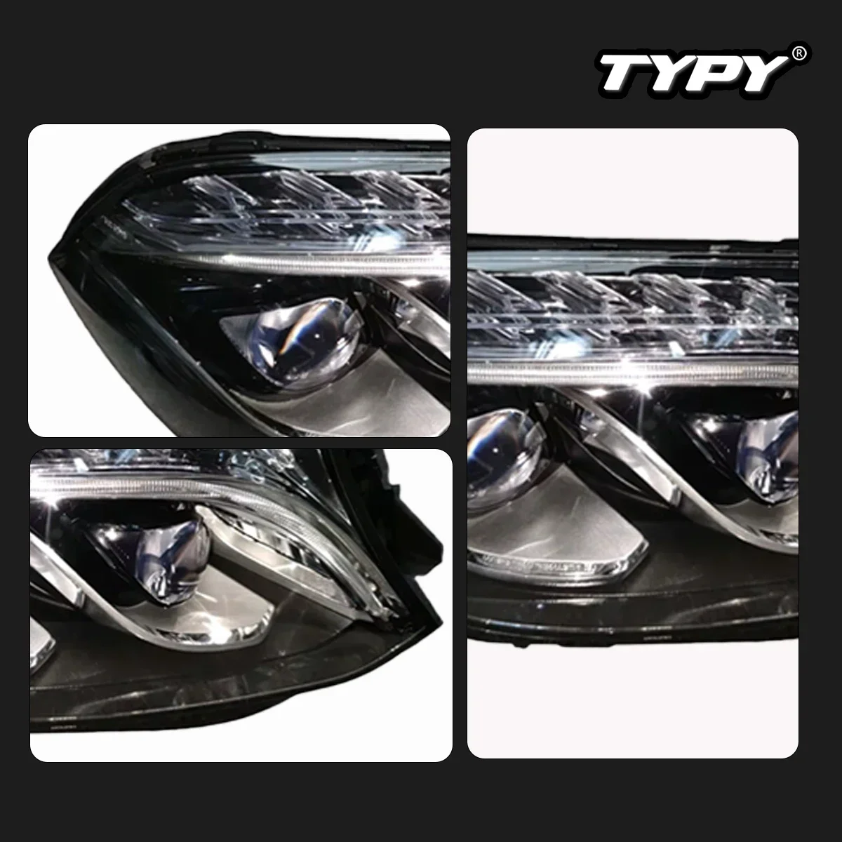 

New LED Headlight Upgrade Modified Full Head Lamp For Benz GLS W166 2016-2019 Turn Signals Daytime Running Lights