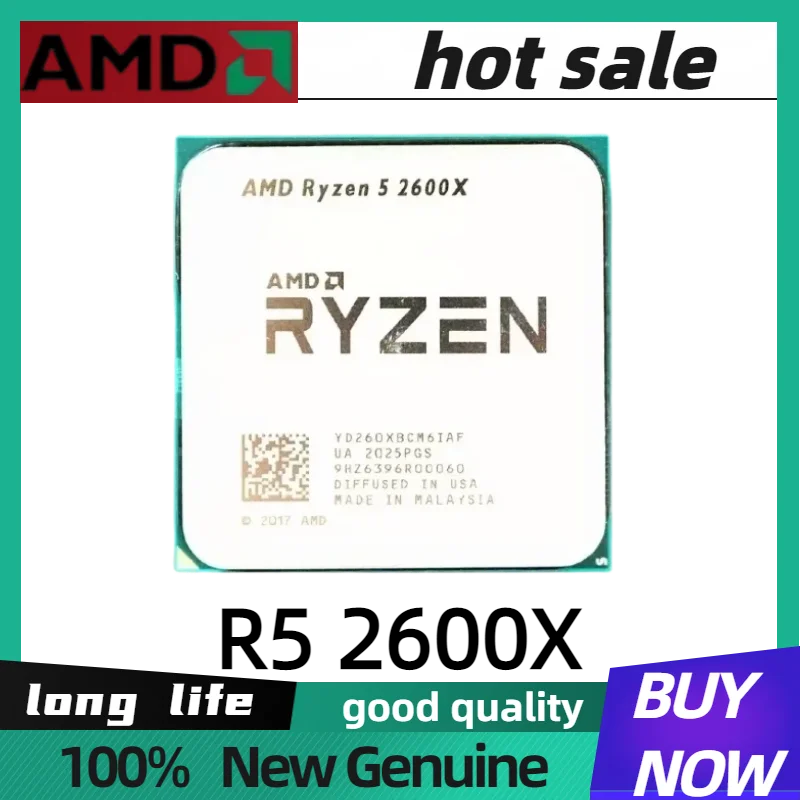 

AMD R5 2600X Ryzen 5 3.6GHz 6-Core 12-Thread 95W CPU Processor LGA AM4 In Stock