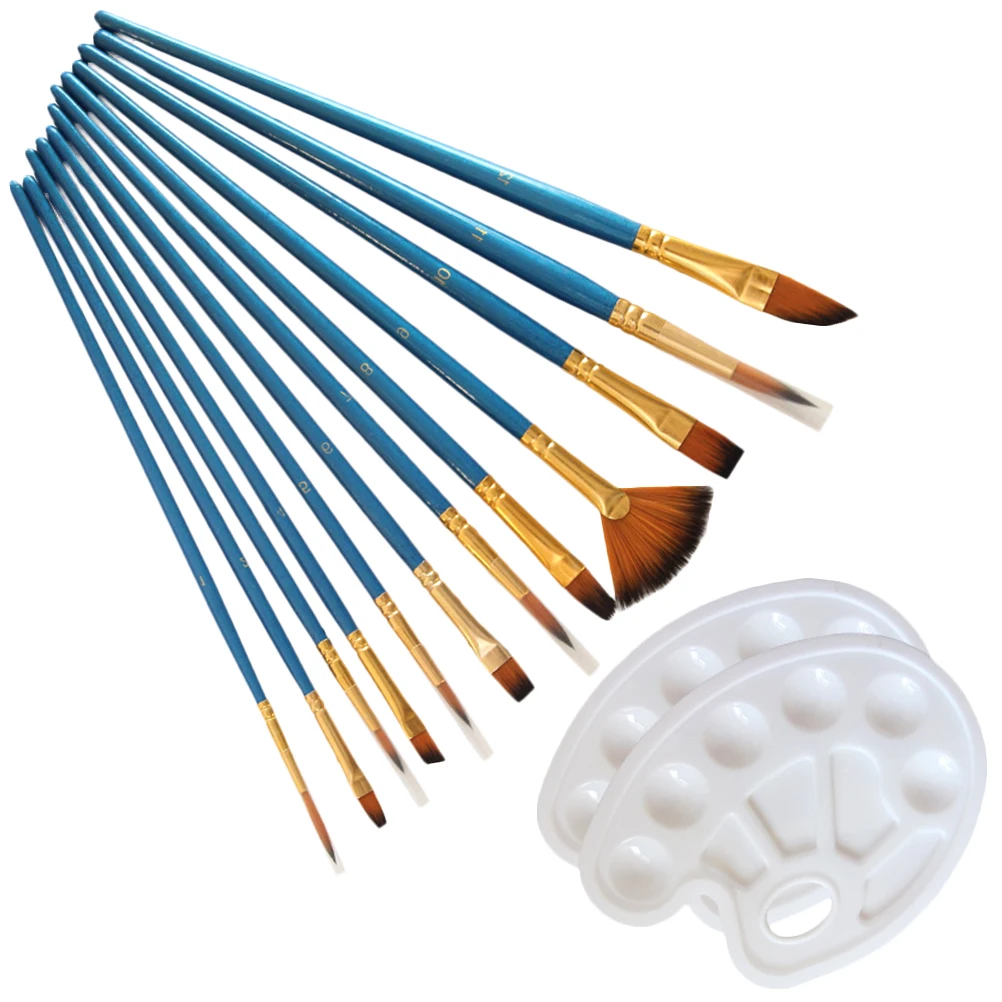 

14pcs Pearl Set Painting Brushes Artist Drawing Tools Student Supplies Nylon Brush Accessories