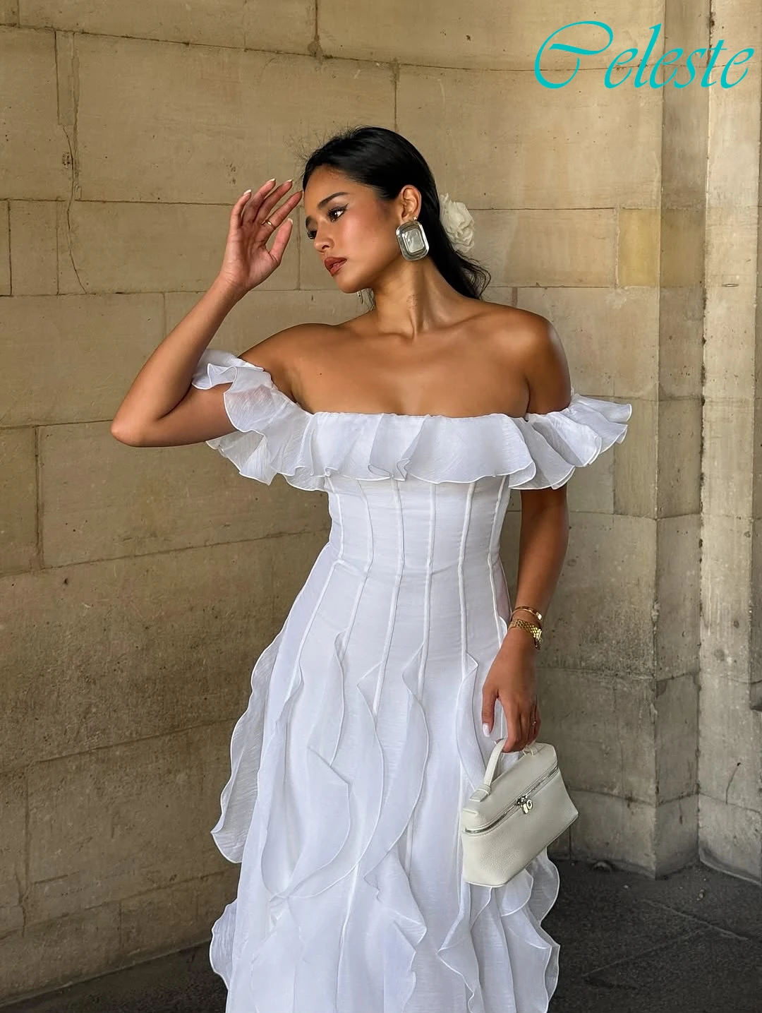 تخصيص ألف خط قارب الرقبة كاب كم فستان سهرة أنيق جودة عالية حساسة موضة فستان الحفلات مزاجه فستان الحفلة الراقصة #4