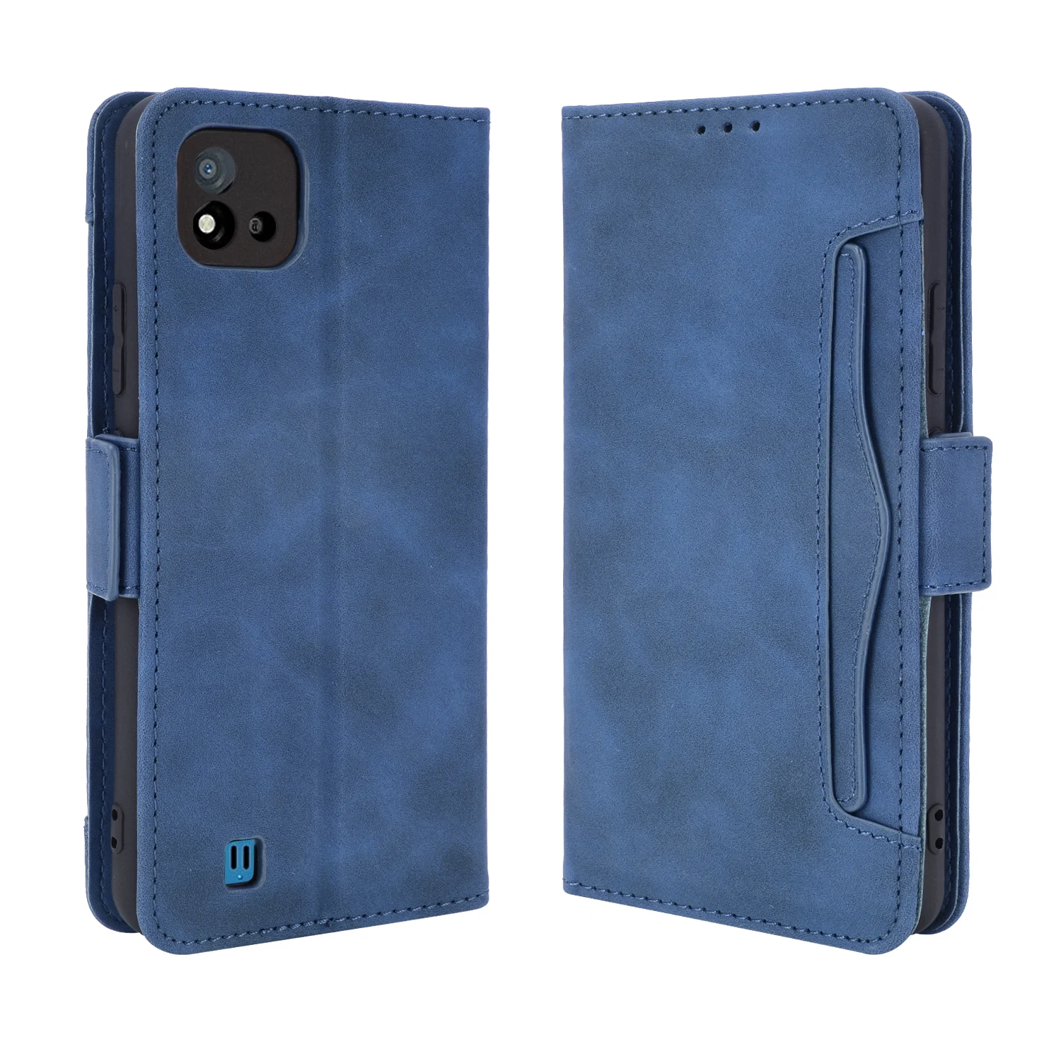 Flip Leather Cover For Realme C11 C21 C17 C12 C15 2021 Separate Type Magnet Button Many Card Slot Wallet Shockproof Case