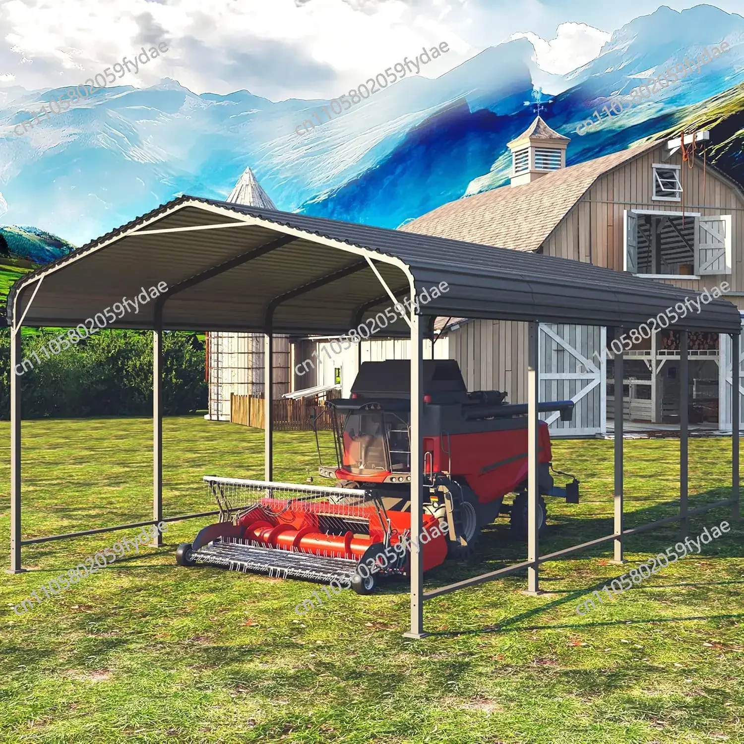 

12x20FT Metal Carport, Heavy Duty Carport Canopy with Reinforced Frame and Base for All-Weather, Outdoor Garage
