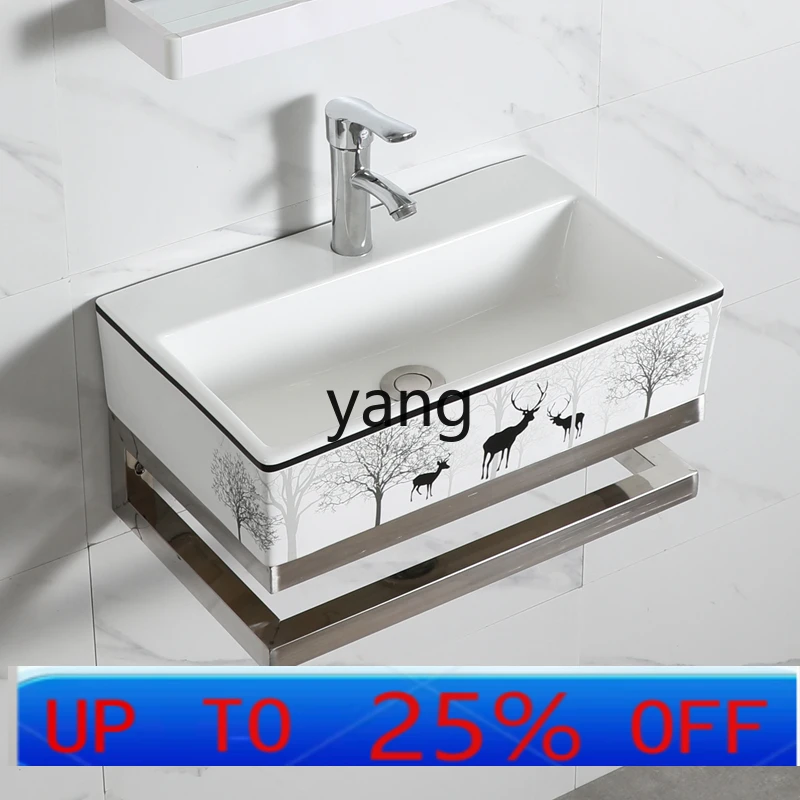 

LTT настенный мини-умывальник для маленькой квартиры, ванная комната, балкона, керамический квадрат