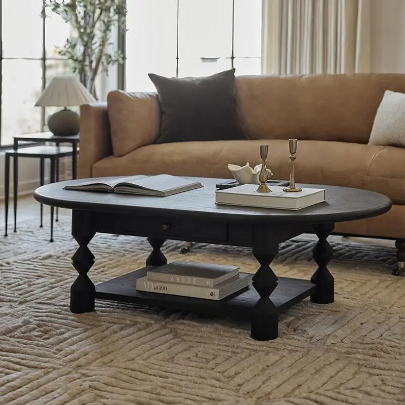 

European Retro Coffee Tables Classic Aesthetic Trendy Premium Coffee Tables Multifunction Design Mesas De Café Furniture Home