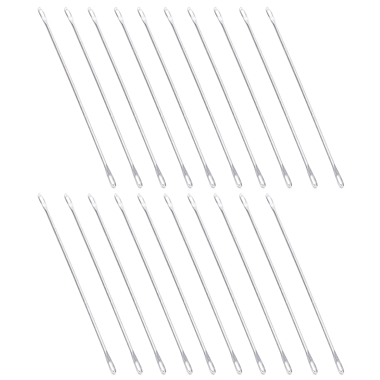 

20 Pcs 9cm Double Eye Metal Knitting Needles - Craft Sewing Transfer Tool Accessories for Knitting Machine