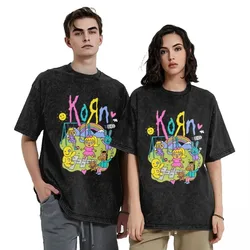 T Shirt Korn Issues Rock Band Hip Hop Novelty T-Shirt Harajuku Streetwear 100% Cotton Summer Tops Tee Shirt Men Women