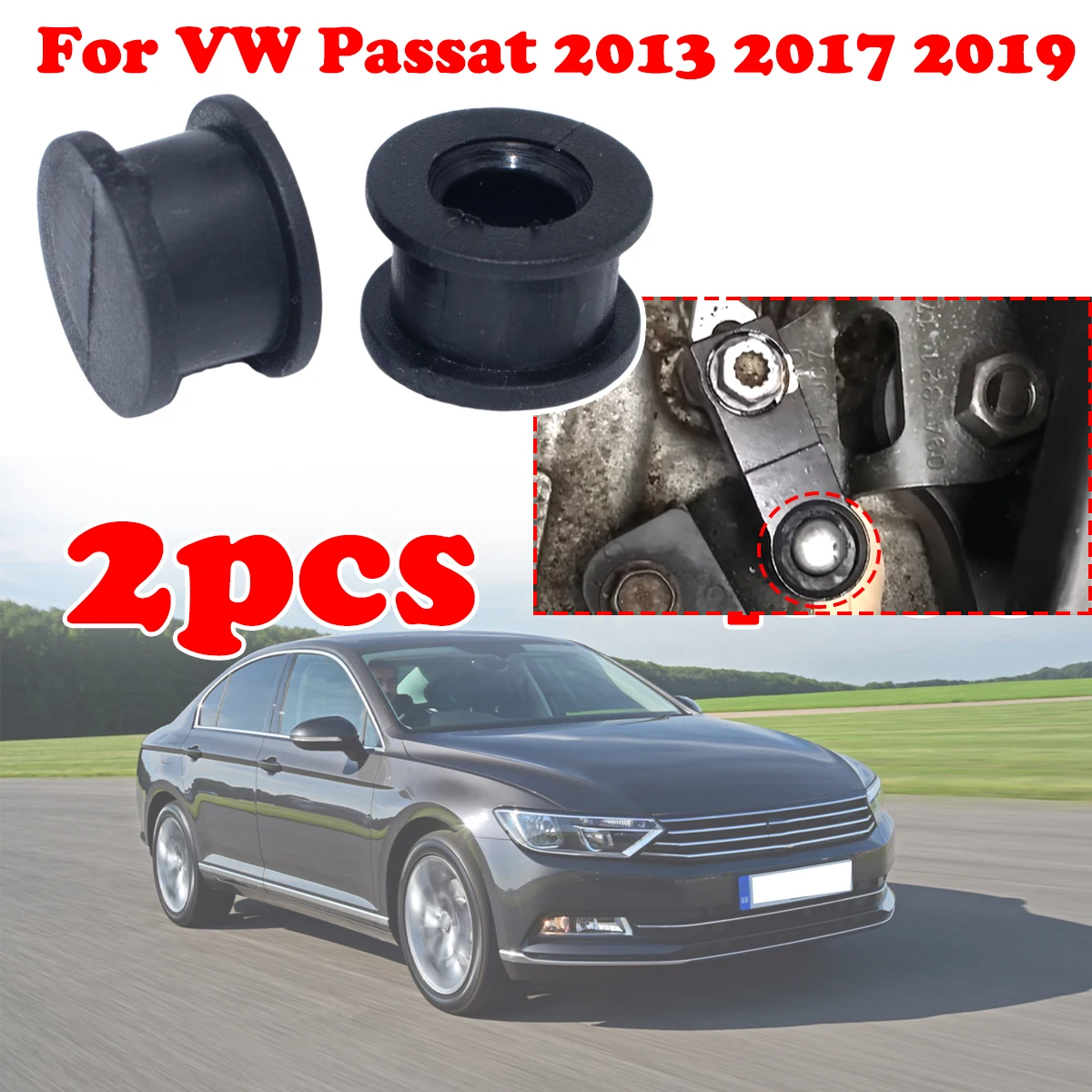 

2Pc Automatic Gear Shifter Cable Bushing Connector Gearbox Linkage End Rubber Bush Car Accessories For VW Passat 2013 2019 2017