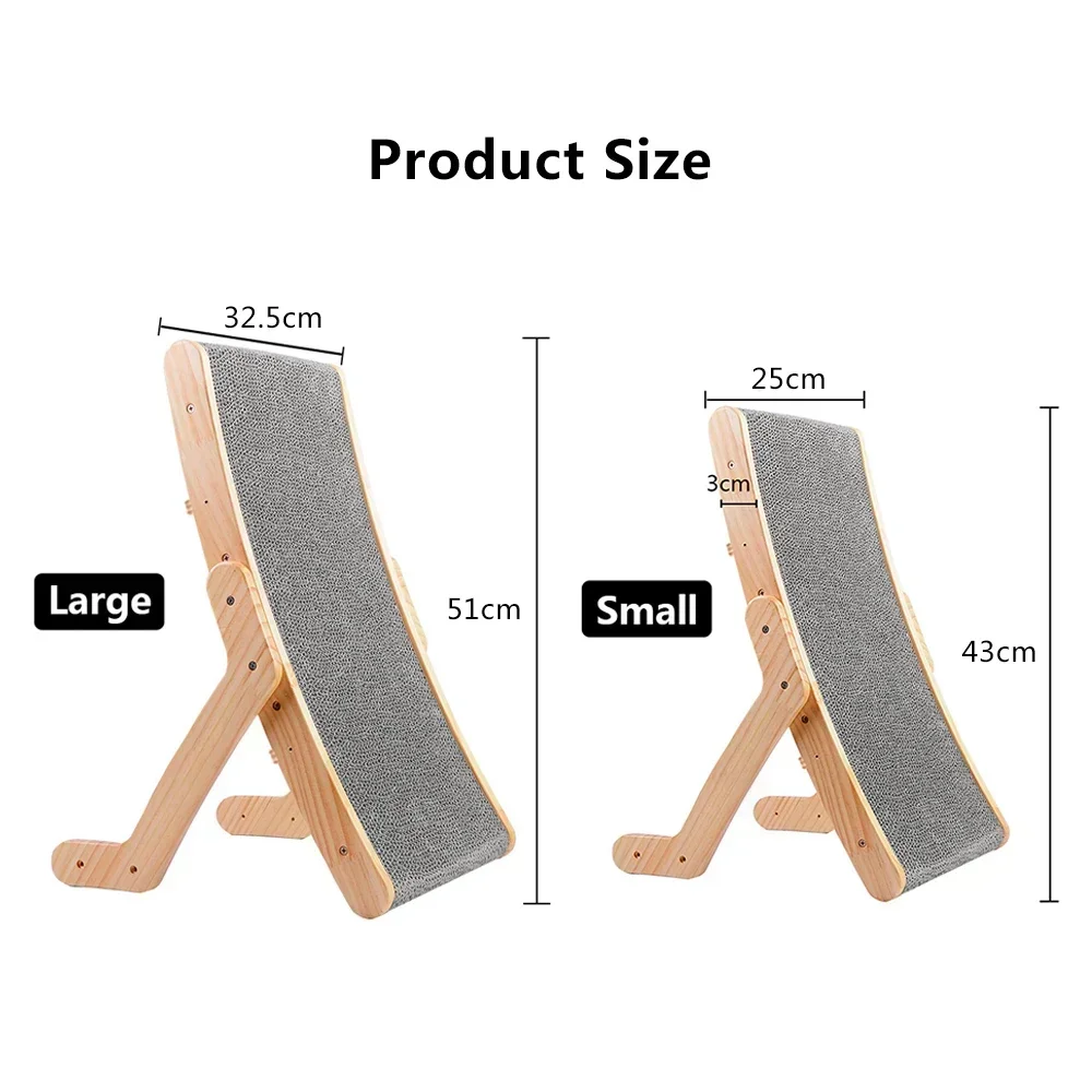 

3 Wooden In Training Scratcher Toy Cats Scraper Grinding Couch Board Bed For Cat 1 Scratching Claw Anti-scratch Frame