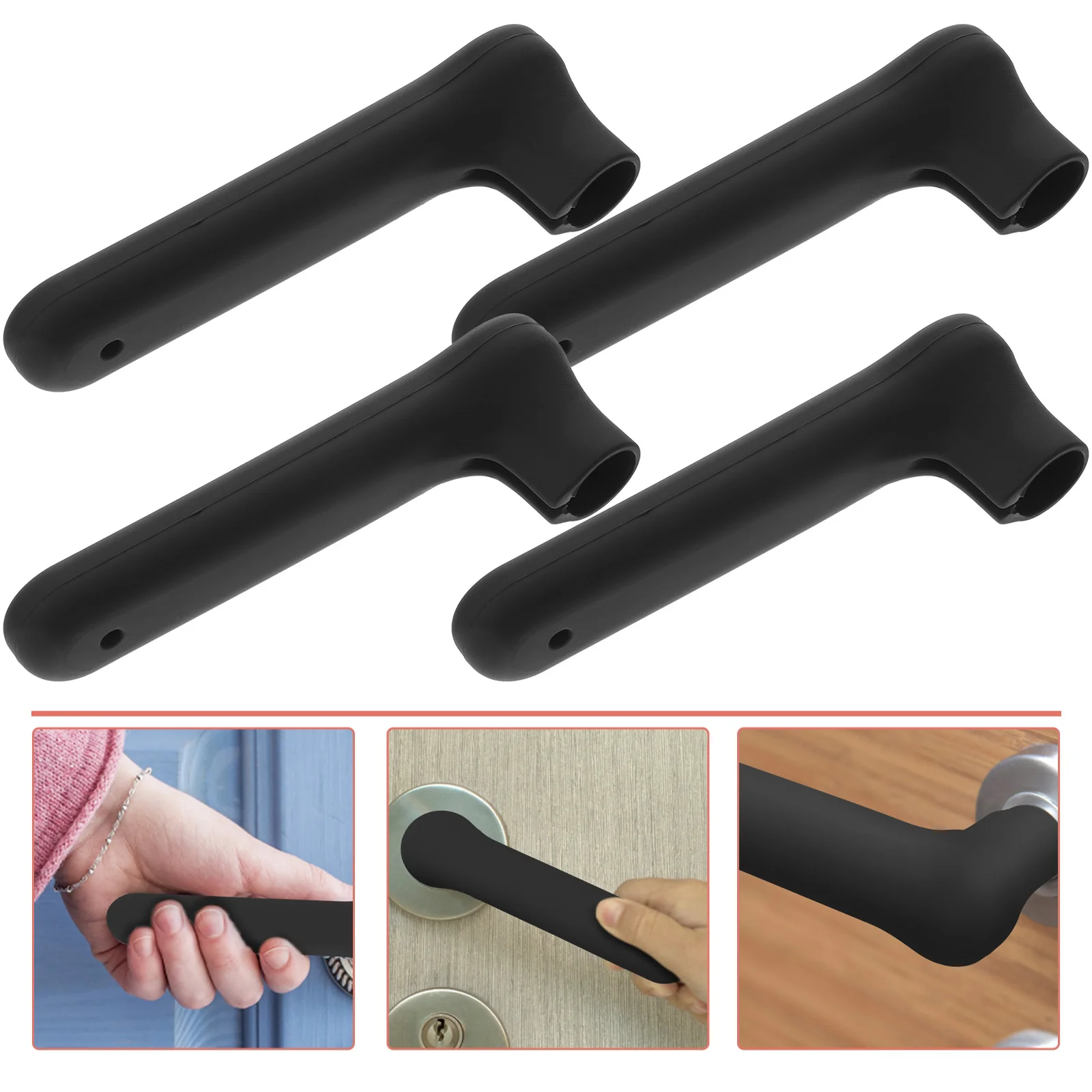 

6Pcs Silicone Door Handle Cover Anti-Collision Baby Proof Protector for Kids and Elderly Smooth Skid-Proof Static-Free Guard