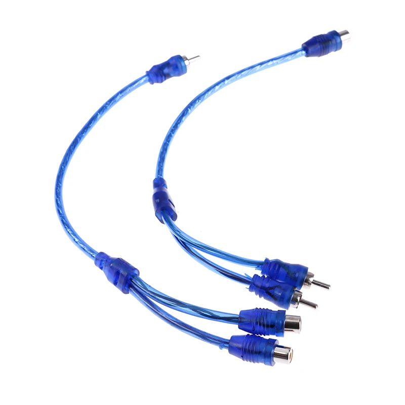 Hoge Kwaliteit 30Cm Audio 1 Rca Mannelijke Naar 2 Rca Vrouwelijke Y Splitter Kabel Converter Adapter Verlengkabel Kabel Voor Auto Mp3 Telefoon