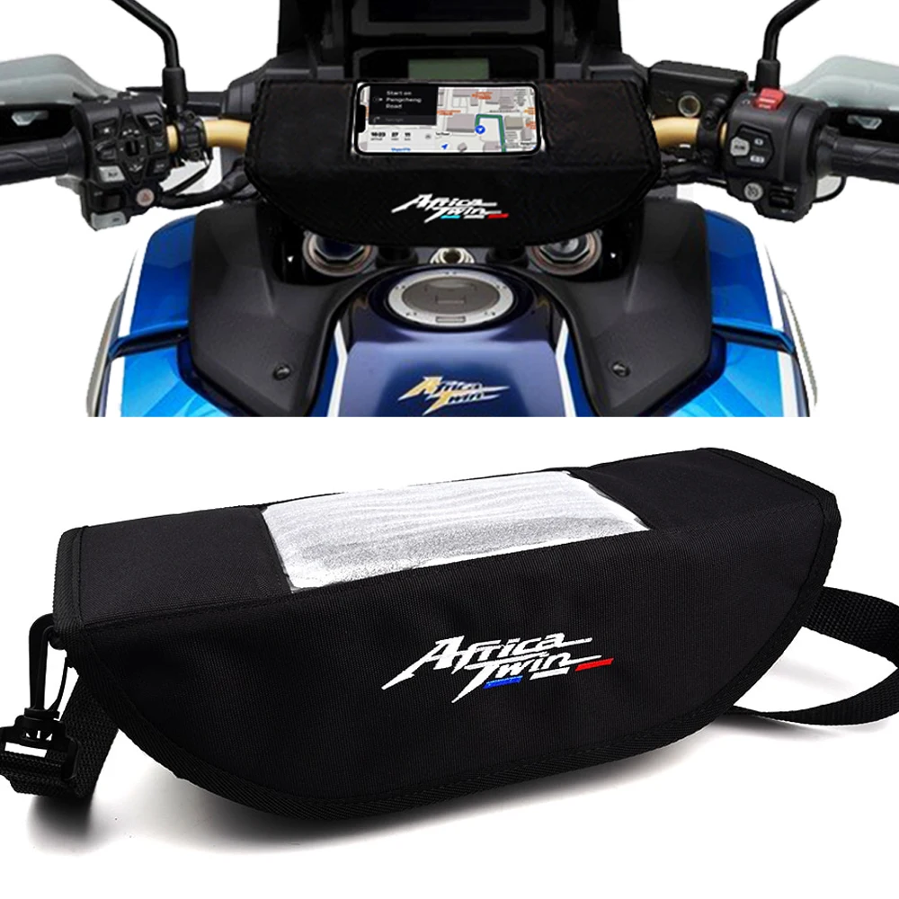 Bolsa de armazenamento para guidão de motocicleta, à prova d\'água, para honda africa twin crf1000l crf1100l adventure sport crf 1000 1100 l