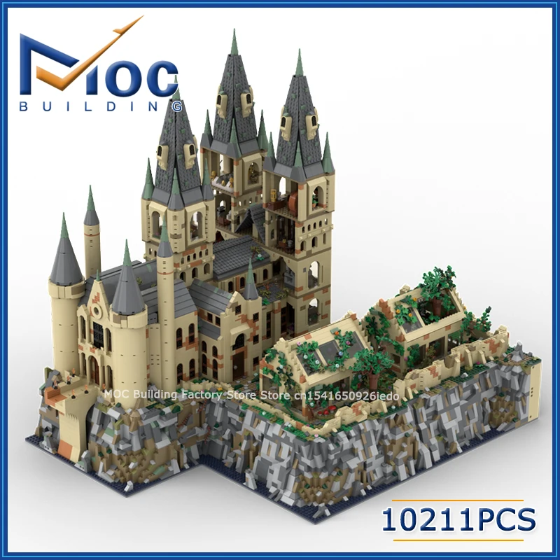 MOC Classic Movie Series Scene Castle Tower Mountain Slopes Model Building Blocks Collection Toys Assemble Bricks Xmas Gifts