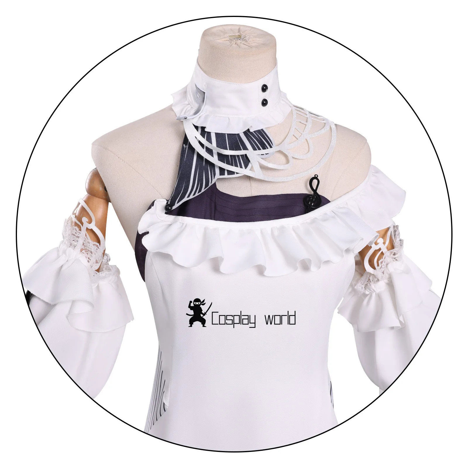

Wuthering Waves Game Phrolova‌ Cosplay Costume Wig Elegant White Dress Uniform Halloween Carnival Party Women Clothes