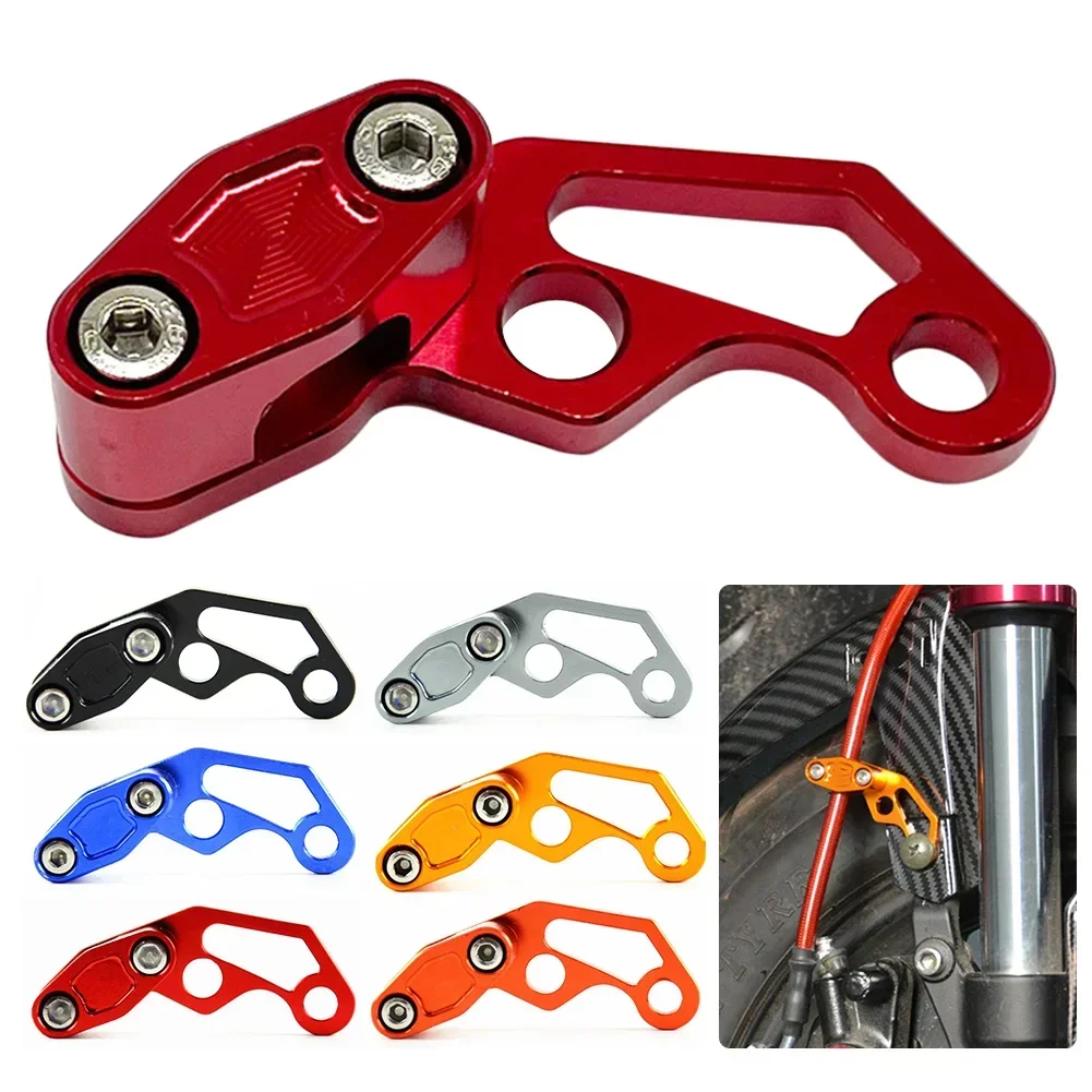 Motorcycle Brake Hose Clip Modified Oil Hose Brake Line Clamp Protector Universal Aluminum Alloy Clip For Honda Yamaha Suzuki