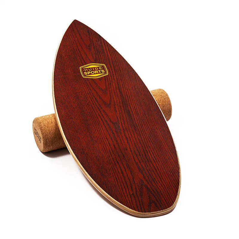 Wholesale Fitness Yoga Curvy Wood Balance Board Wooden Wobble Balance Board For Yoga Fitness